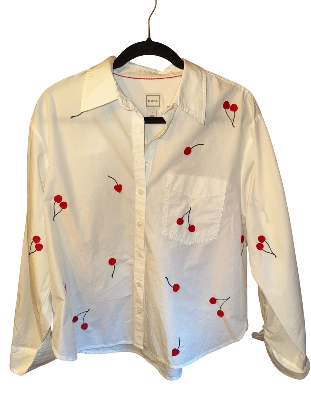 Maeve Shrunken Bennet 100% Cotton Embellished
Buttondown Shirt